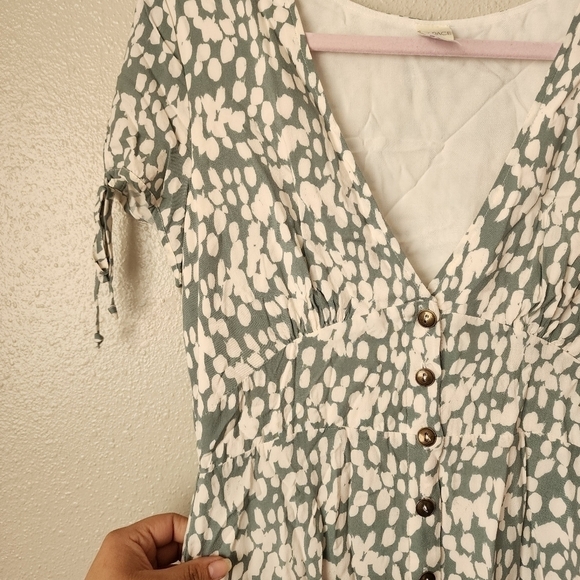 L*space Stone Steps Valentina Spot Button Front Mini Dress Beachy Boho Coquette - Picture 8 of 9